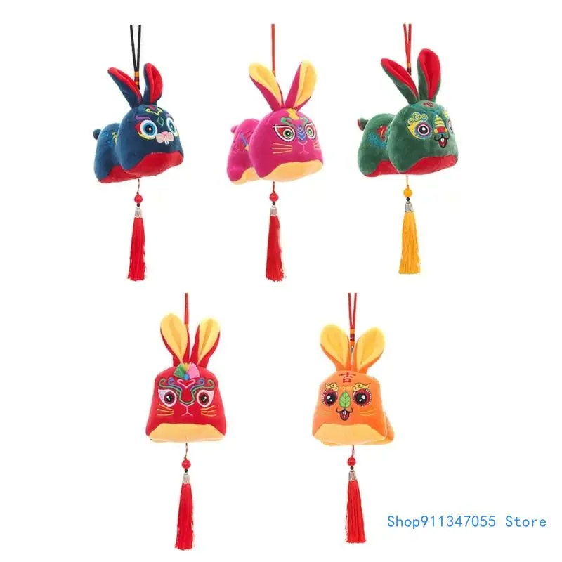 

Плюшевая игрушка год кролика талисман зодиака для куклы красный кролик кулон игрушка дети G Прямая поставка