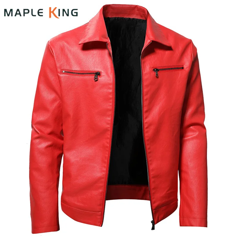 

Mens Plus Size Leater Jackets Steampunk Vintae Red Black Zipper Pu Leater Outerwear Motorcycle Windbreaker for Bomber Coats