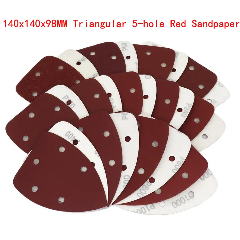 Треугольная петля с крючком и отверстиями 5/6x2000x98 мм, флокирующие красные фотообои, инструменты для полировки и шлифовки, Зернистость 40-