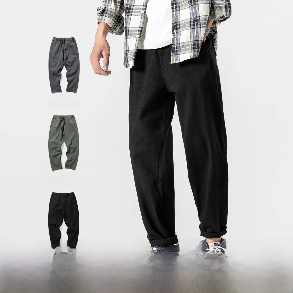 Однотонные комбинезоны весна-осень мужские Модные брендовые свободные прямые