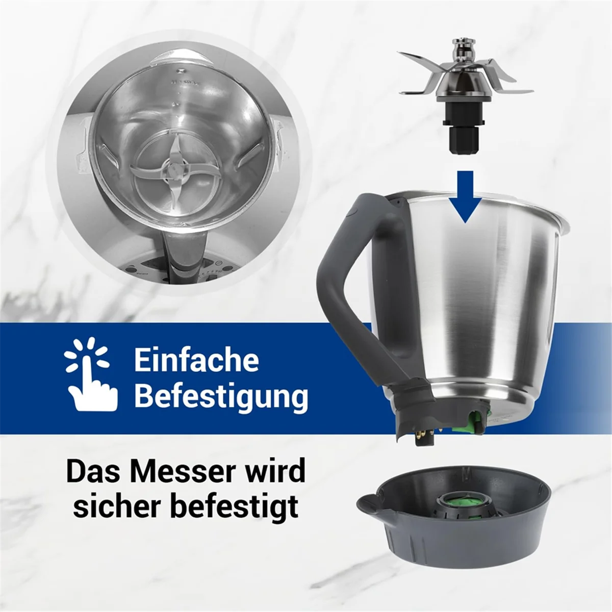 Сменный смесительный нож для ножа Thermomix Tm31 — сменное лезвие с 4 лезвиями и