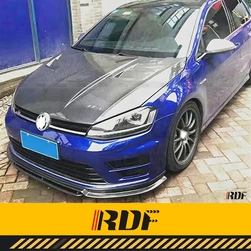 Фото Подходит для VW GOLF 7 R GTI Rline MK 7, модифицированный передний спойлер из карбона Revozport, диффузор, аксессуары для тюнинга. №5