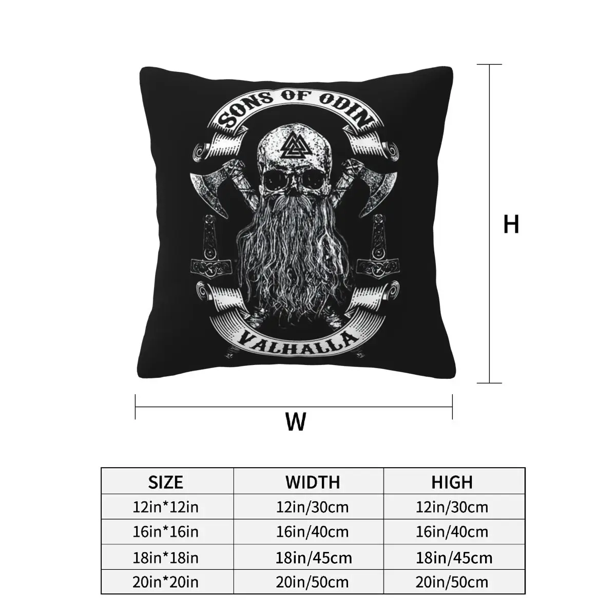 Фото See You In Valhalla Skull Viking 2-х шт. квадратная наволочка наволочка Декор подушки удобная декоративная подушка для домашнего автомобиля №3
