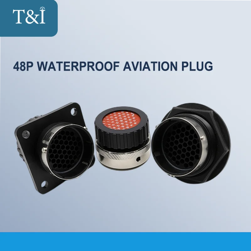 

T&I Itt Aviation Plug Connector 192900-0425 192900-0437 Male&Female Waterproof Terminal 48P