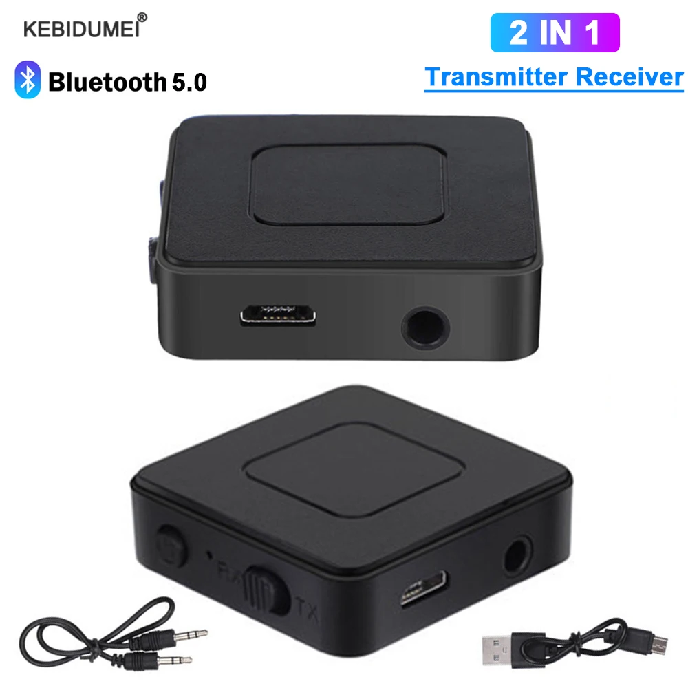 Bluetooth 5.0 Receiver Transmitter Wireless Audio Adapter 3.5mm AUX Jack RCA Bluetooth USB Dongle for For Car Kit PC TV Speaker