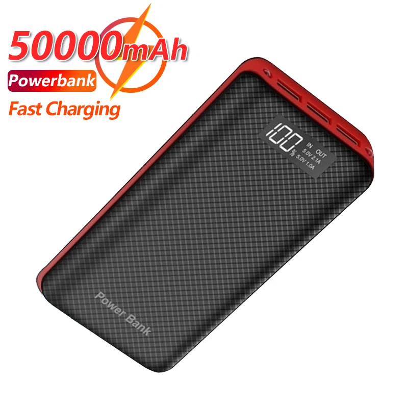 

50000mAh Mobile Power Bank for Office, Climbing, Cycling, External Battery Portable Fast Charging for Xiaomi IPhone Samsung