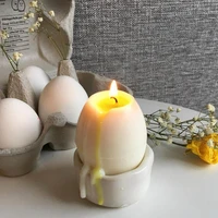 mini egg shape silicone candle mold for handmade desktop decoration gypsum epoxy resin aromatherapy candle silicone mould