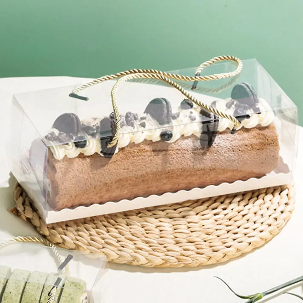 

Useful Waterproof Eco-friendly Transparent Design Rectangular Bread Boxes Safe Cake Packaging Boxes Restaurant Supply
