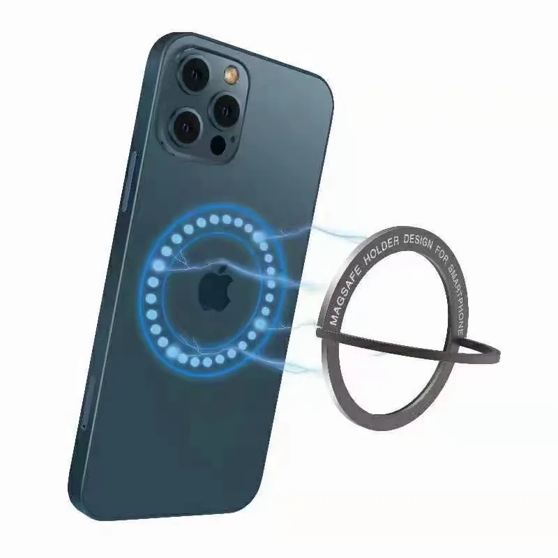 

Portable Magnetic Ring Stand For iPhone 12 13Pro Max Mini Pad Bracket Finger Grip Phone Holder Mount For Magsafe