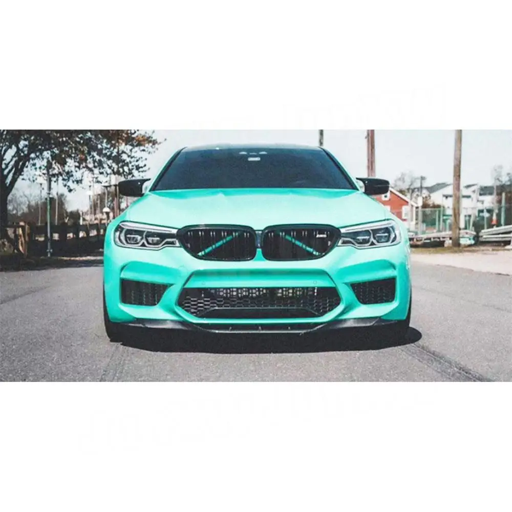 ABS Carbon Look Глянцевый черный передний бампер Защита губ Сплиттер Спойлер Пластина