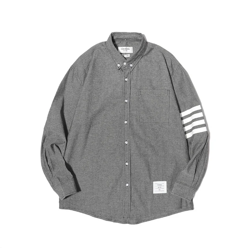 

New 2021 Men Oxford Classic Colorful striped Fashion Cotton Casual Shirts Shirt high quality Pocket long-sleeves Top M 2XL