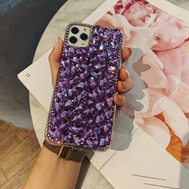 

Bling Crystal Full Diamond Back Cover For iPhone 14 13 12 11 Pro Max XS XR X 8 7 Plus 14 Pro Case Glitter Women Luxury Fashion