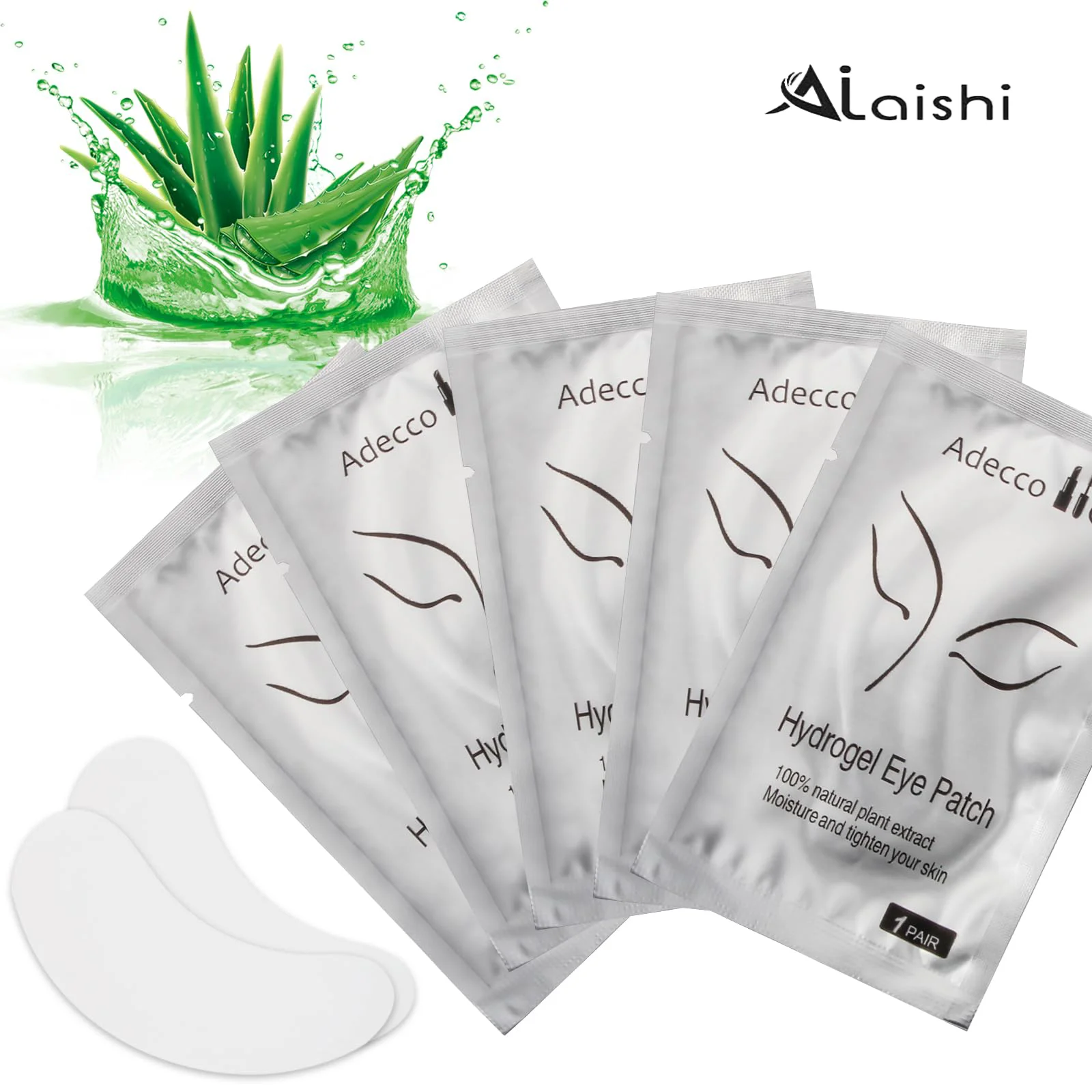 AILAISHI 50Pairs Lash Stickers Hydrogel Patches Grafting Eyelashe Under Eye Pads Eyelashes Extension Lashes Tools Make up
