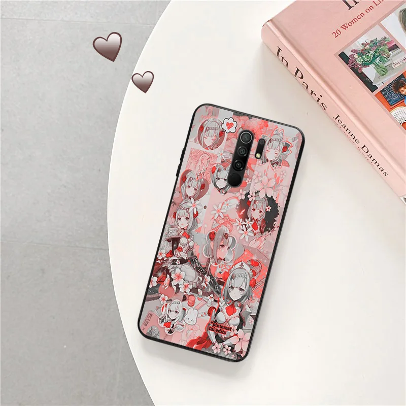 Матовые чехлы для телефонов Redmi 9 9A 9C 9T K40 K60 A3 A2 A1 Plus Note 9s 8T 7 8 Pro A3X Genshin ударный черный