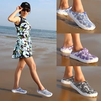 hot sale ladies summer printed outdoor beach sandals quick dry water shoes upstream shoes baotou slippers 36 41