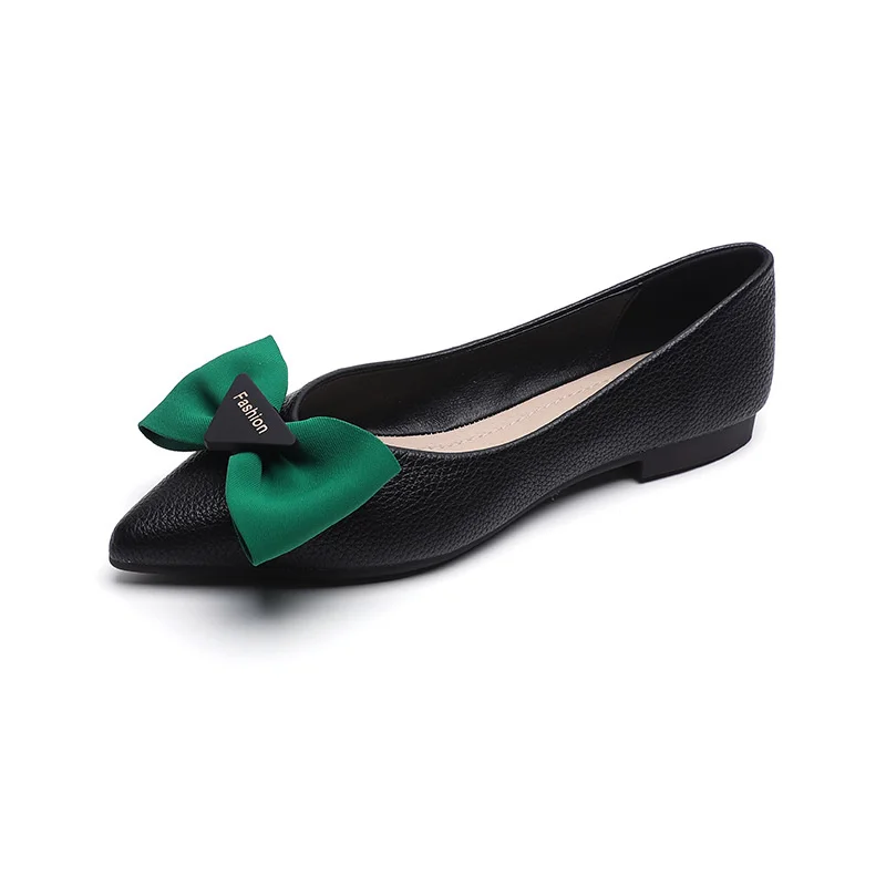 

Женские туфли-лодочки с острым носком, на плоской подошве