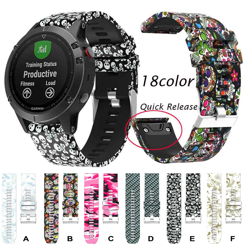 Silicone WatchBand For Garmin Fenix 7X 7 6X 6 Pro Fenix 5X 5 Plus Strap WristStrap Forerunner 945 Quick Release 22 26MM Bracelet