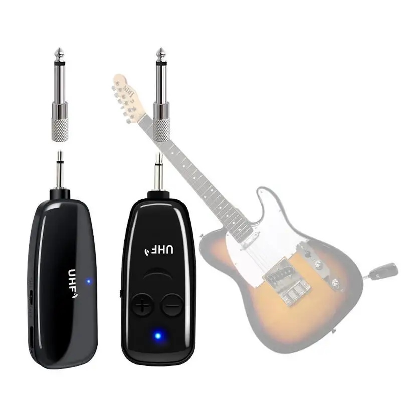 

Wireless Guitar System Audio Wireless Transmitter And Receiver UHF Instrument Microphones & Systems Music Recording Equipment