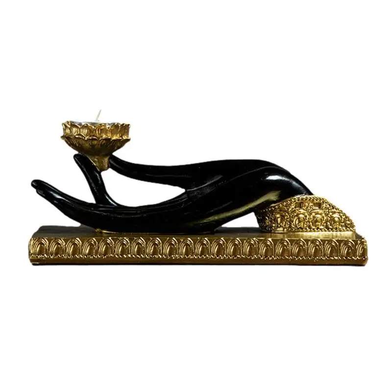 

Подсвечник из эпоксидной смолы, подсвечник в виде жеста бергамота, украшение для буддистской веры, коллекционные фигурки