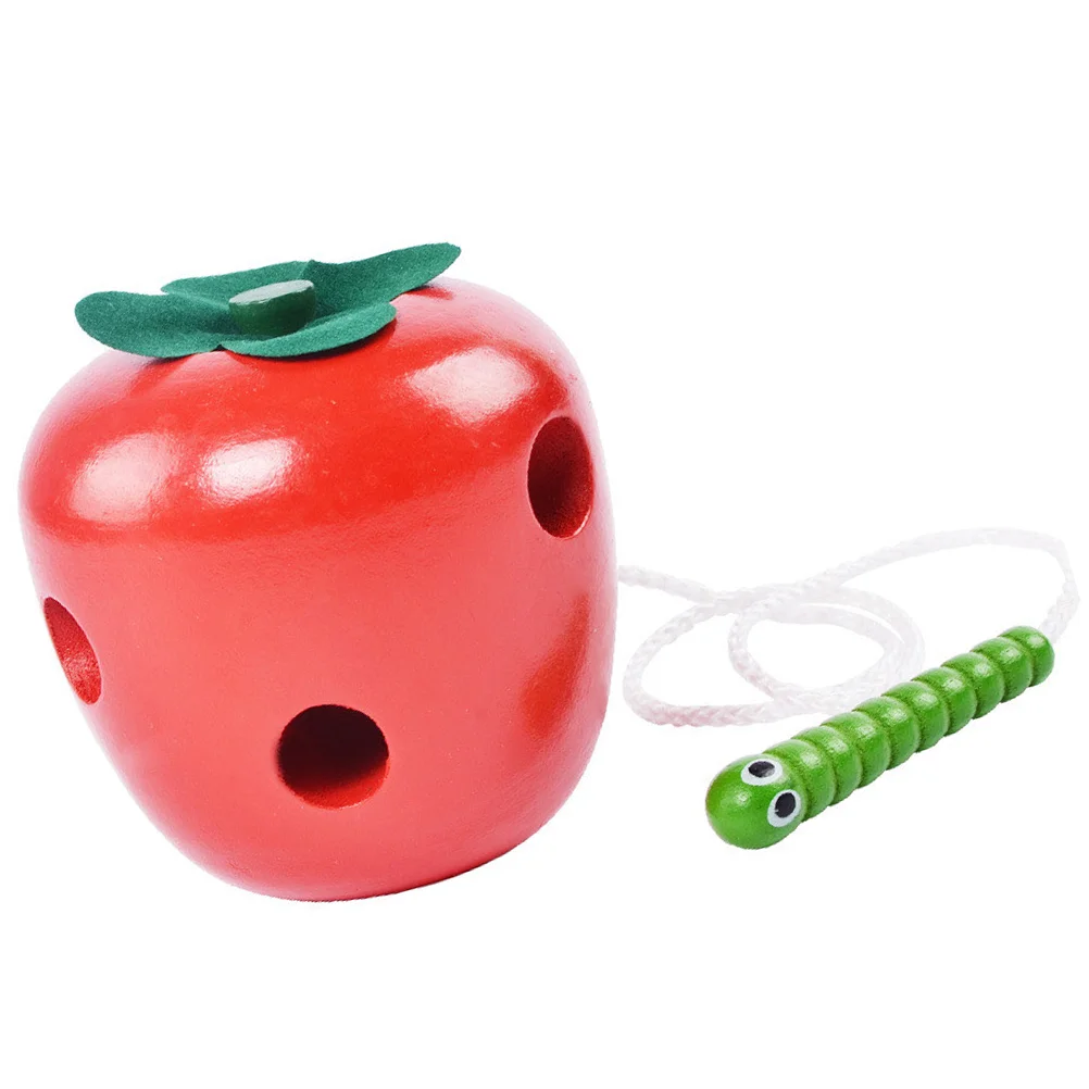 

Kids Apple-shape Threading Wooden Threading Kids Early Educational