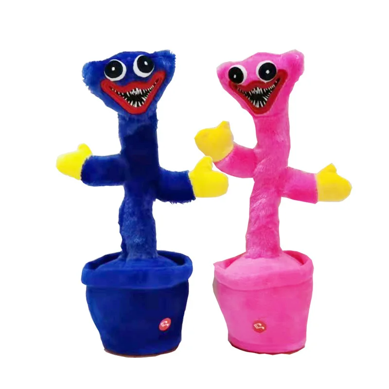 

Huggy Wuggy Hague Vagi Plush Toys Cute Talking Dancing Recording 38cm Poppy Doll Kawaii Room Decor Children Educational Toy Gift