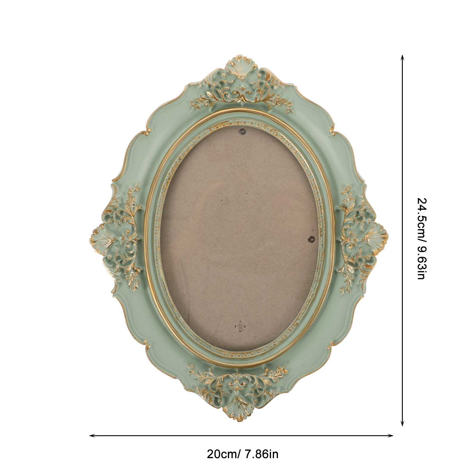 

Винтажная фоторамка из смолы зелёного цвета