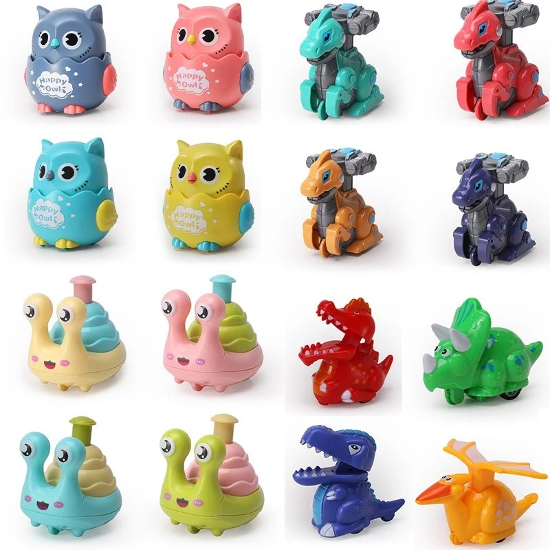 

Mini Cute Modeling Press Slide Owl Snails Small Dinosaur Animal Pull Back Toys Baby Indoor Parent-child Interaction Kids Gifts