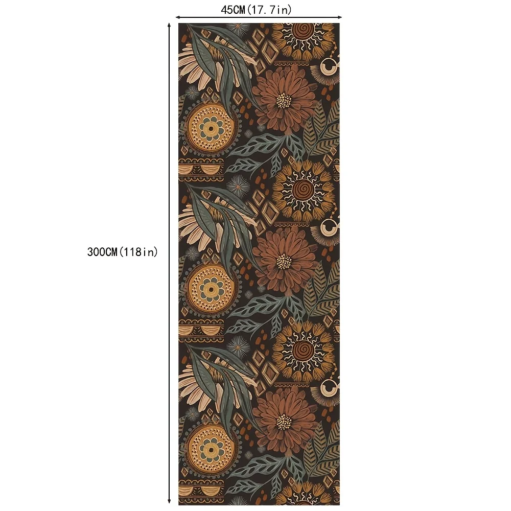 

Съемные виниловые обои DZQ в полоску с цветочным принтом