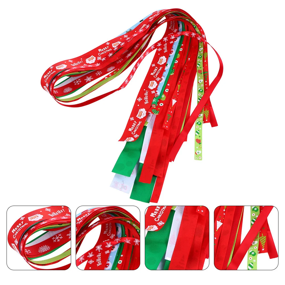 

1 Set Xmas Grosgrain Ribbon Christmas Polyester Ribbon Bows for Gift Wrapping Christmas Wrapping Ribbon