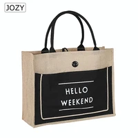 high quality women linen luxury tote large capacity female casual shoulder bag lady daily handbag fresh beach shopping bag