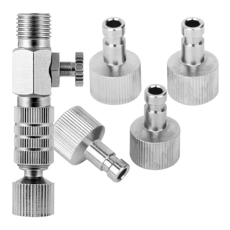 

Durable Airbrush Quick Release Coupling Disconnect Connector Adapter Spare Parts Accessories Standard 1/8 Inch Plug Fitting