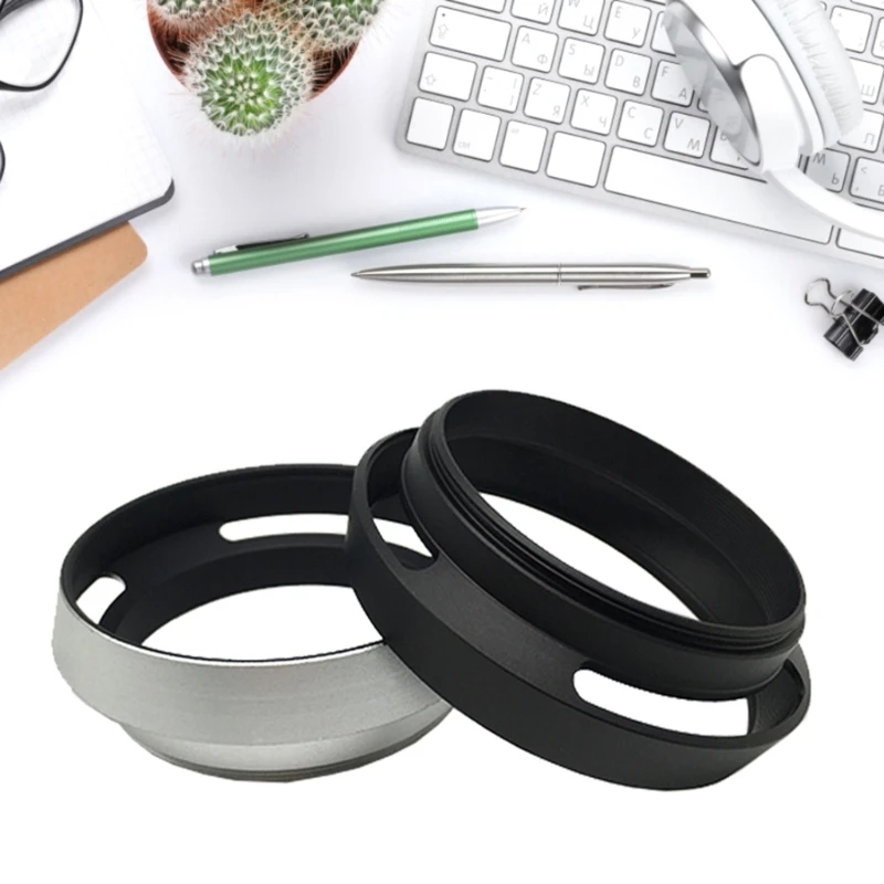 

Metal Vented Lens Hood Oblique Hollow-out Lens Hood 37mm 40.5mm 43mm 46mm 49mm 52mm Dropship