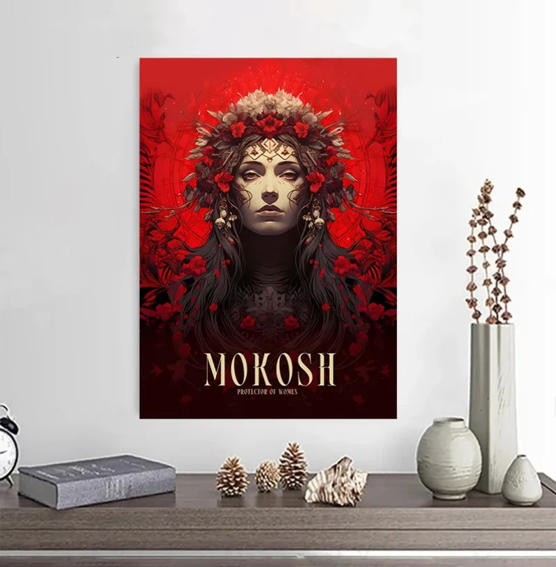 Мифология Славянских Богов Художественный Постер Perun Zorya Svarog Холст Картина