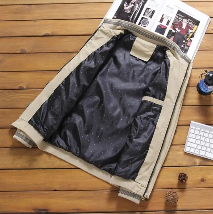 Куртка-бомбер мужская приталенная хлопковая верхняя одежда повседневный пиджак