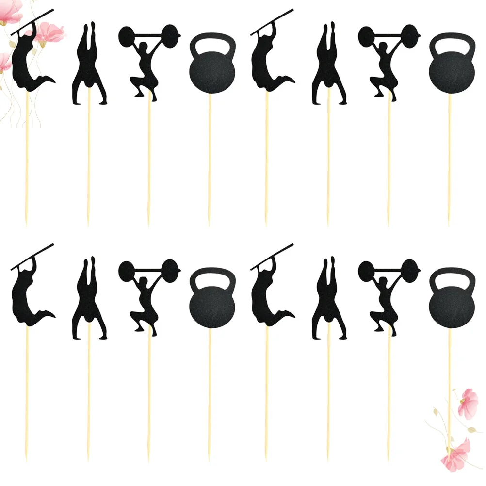 

24 шт., бамбуковые украшения для торта