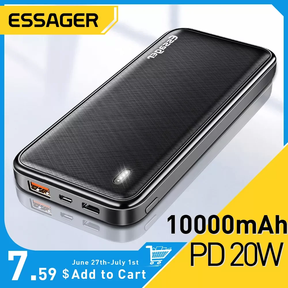 

PD 20W 10000mAh Power Bank Portable Charging External Battery Charger 10000 mAh Powerbank For iPhone mi PoverBank