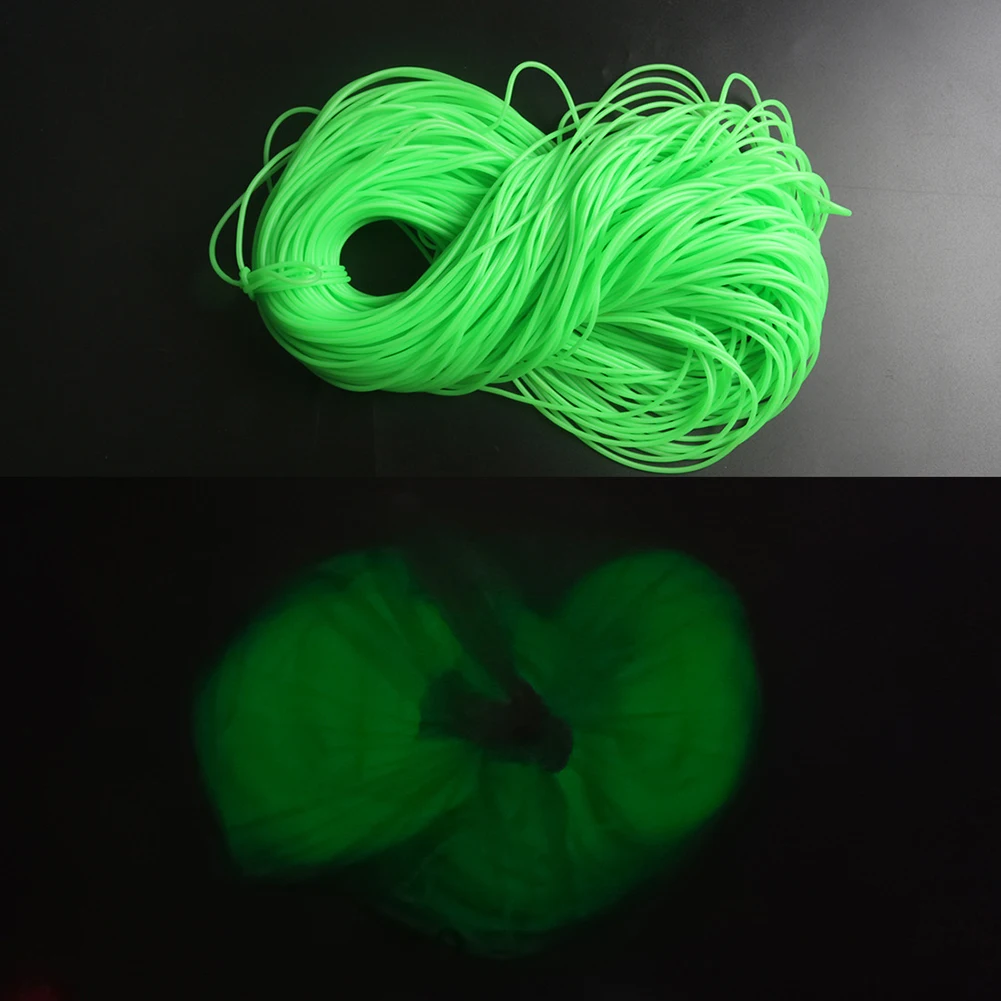 

Light Luminous Line Glow Anti Rig Tube Tubing Fishing Wire ID 0.8-2mm X 1/1.5m Glowing Fishing Rubber Tubing Elastic Rubber Tube