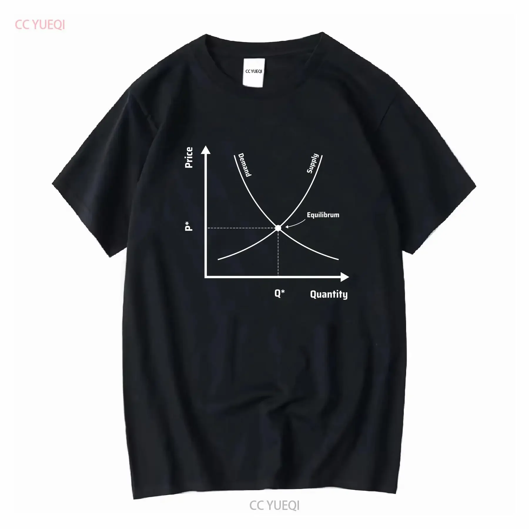 Фото Футболка с графическим рисунком «Поставка и спрос», забавная экономика, учитель, студия, цитата, доска, бесплатный рынок, капитализм, освобождение №1
