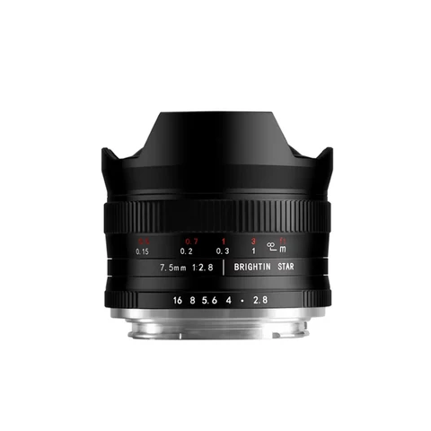 Brightin Star 7,5 мм F2,8 «рыбий глаз» объектив APS-C для Sony E Canon RF EF-M Fuji FX Nikon Z M43