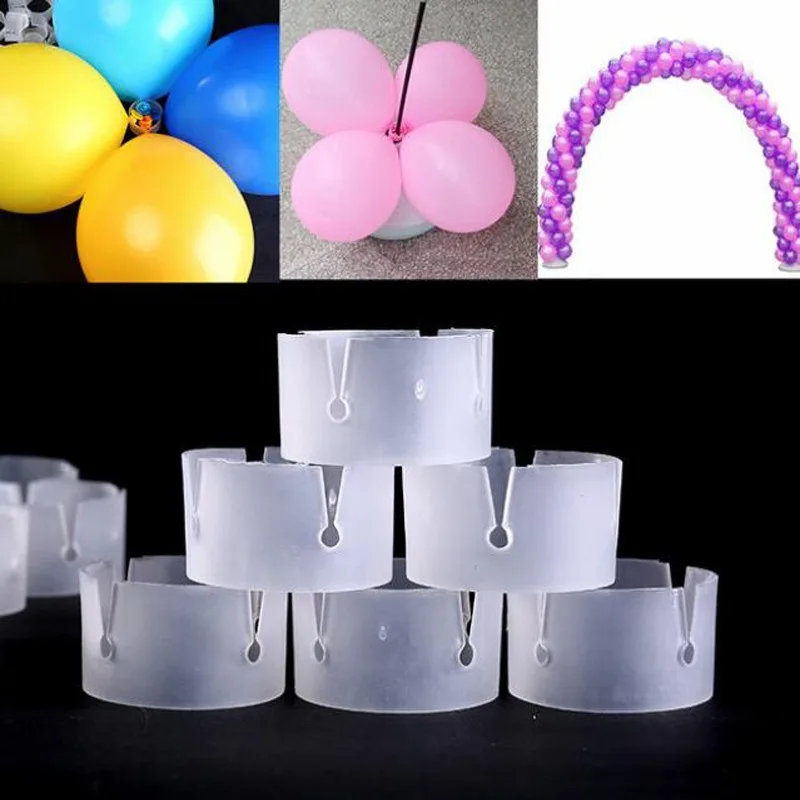 

50pcs Balloons Arch Buckle Plastic Clip Bracket Arch Balloon Connector Clips Ring Buckle For Arches Birthday Wedding Party Prom