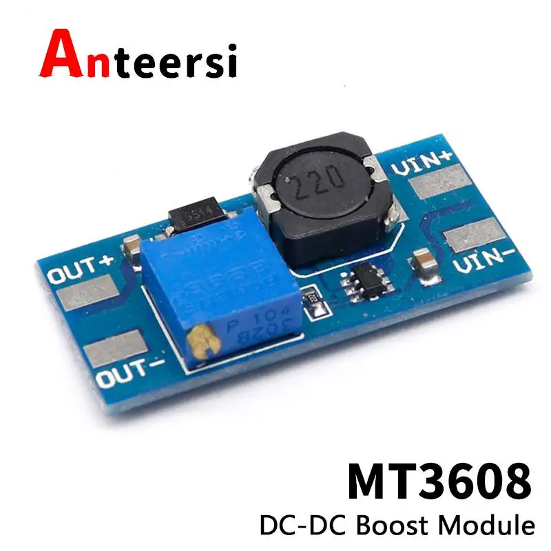 

10PCS MT3608 DC-DC Step Up Converter Booster Power Supply Module Boost Step-up Board MAX output 28V 2A for arduino