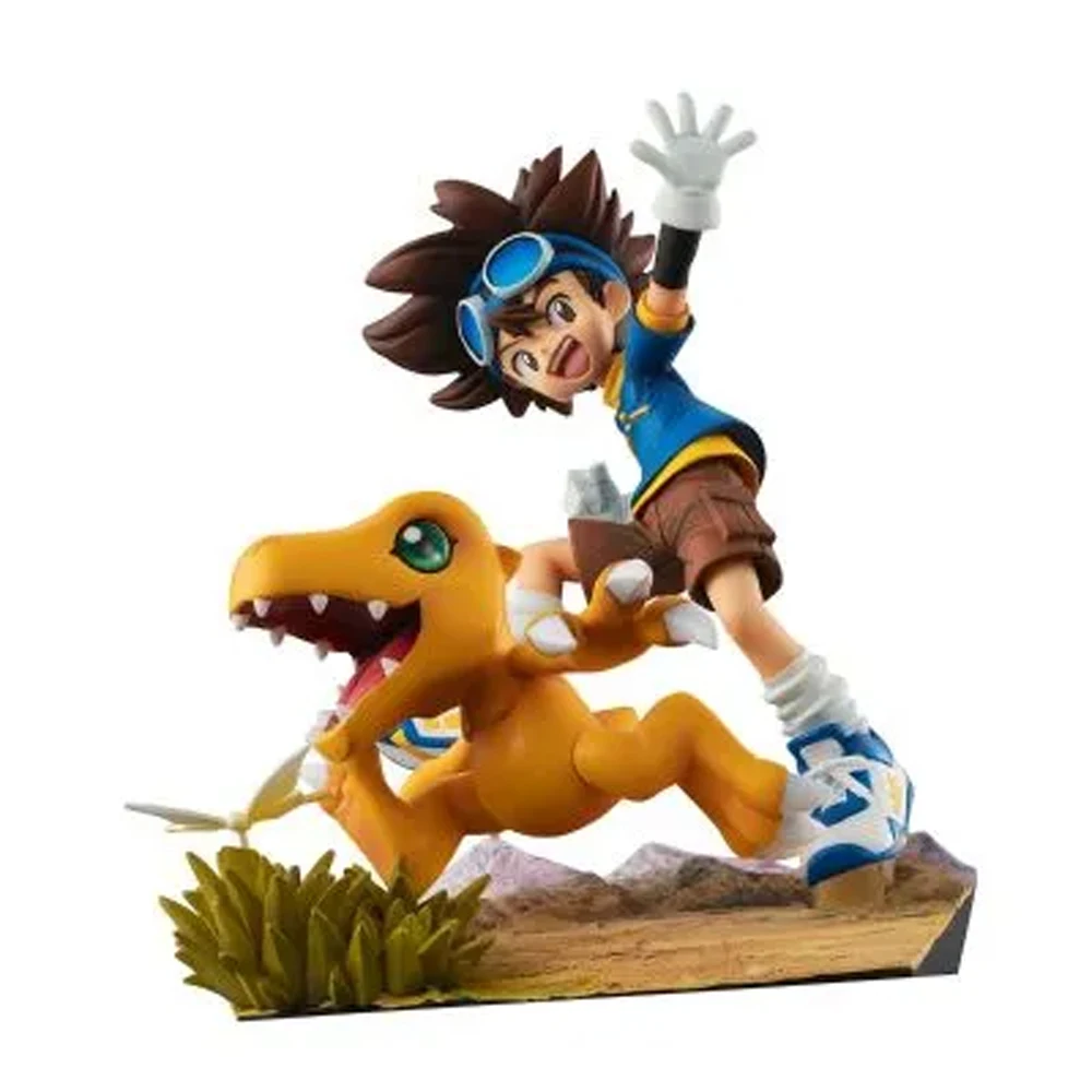 Фото В наличии: Оригинальная коллекционная фигурка MegaHouse Tai Kamiya Agumon из ПВХ, 21 см, персонаж аниме, игрушка-подарок для рабочего стола Digimon №2