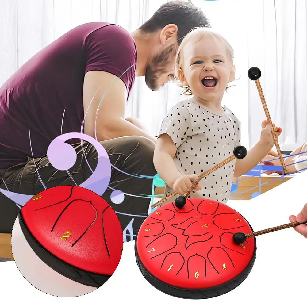 6-дюймовый 12-тоновый стальной барабан для язычка ручная палочка барабанная