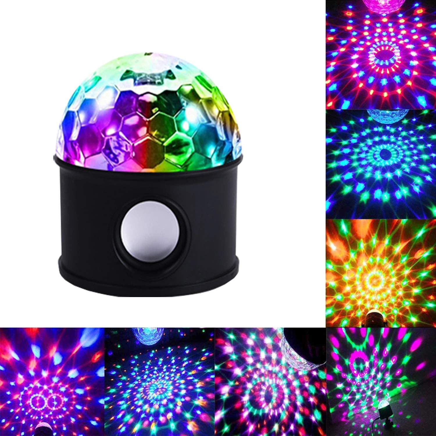 

Портативный Bluetooth-динамик для дискотеки, музыкальная Колонка RGB с активацией звуком, светильник щение для дня рождения, караоке, Рождества