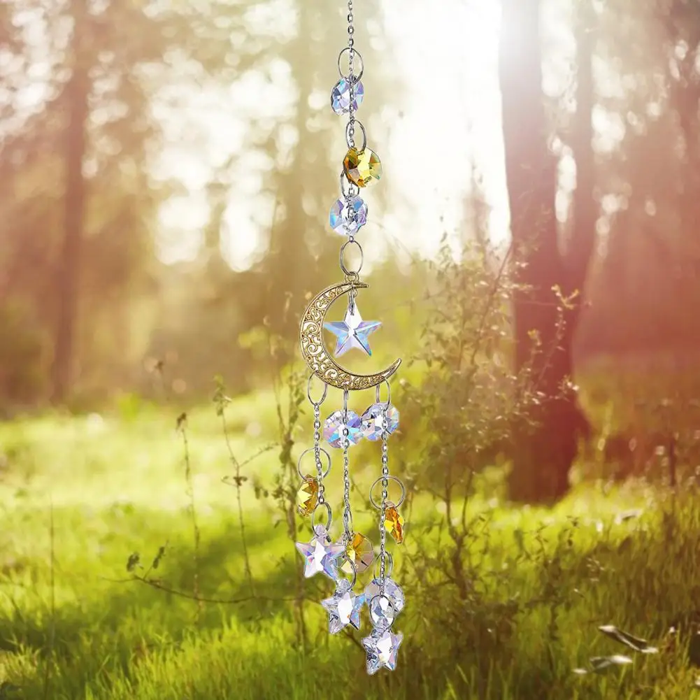 

Suncatcher Decor Faux Crystal Hanging Decor Portable Bright-colored Attractive Aesthetic Glitter Prism Pendant