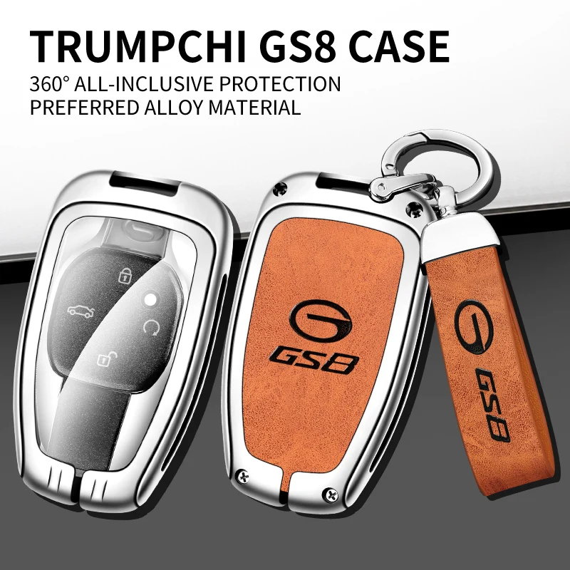 

Zinc Alloy Car Remote Key Fob Case Bag Cover Shell For Trumpchi GAC 2021 Empow J11 J12 J13 J14 J15 J16 GS8 Keychain Accessories