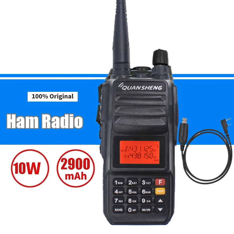 Walkie-Talkie 10KM TG-UV2 Plus 10W Long Range Talkie Walkie 10KM 2900mah Radio VHF UHF Dual Band Analog UV2Plus