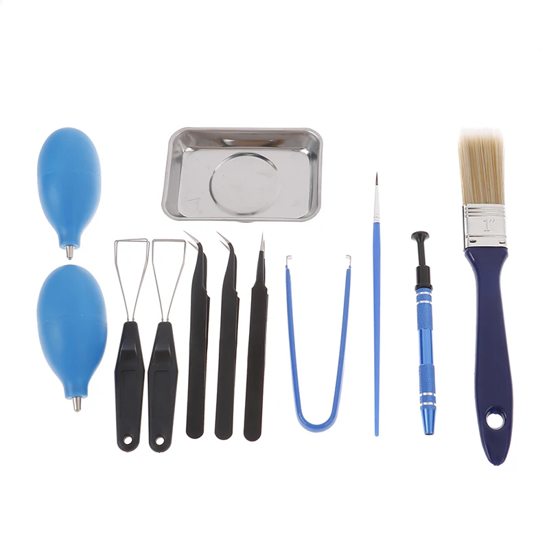 

4pcs/8pcs Mechanical Keyboard Tweezers Lube tool Brush Switch Puller Stem Picker Holder