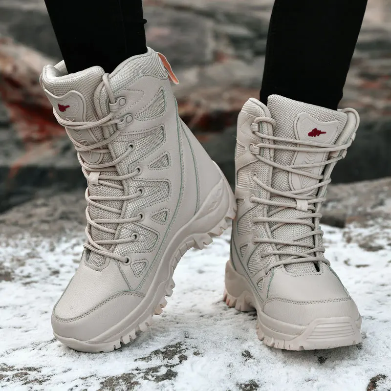

2022 Winter Women Boots High Quality Comfortable Snow Boots Fur Plush Warm Casual Mid-Calf Hiking Boots Women Footwear
