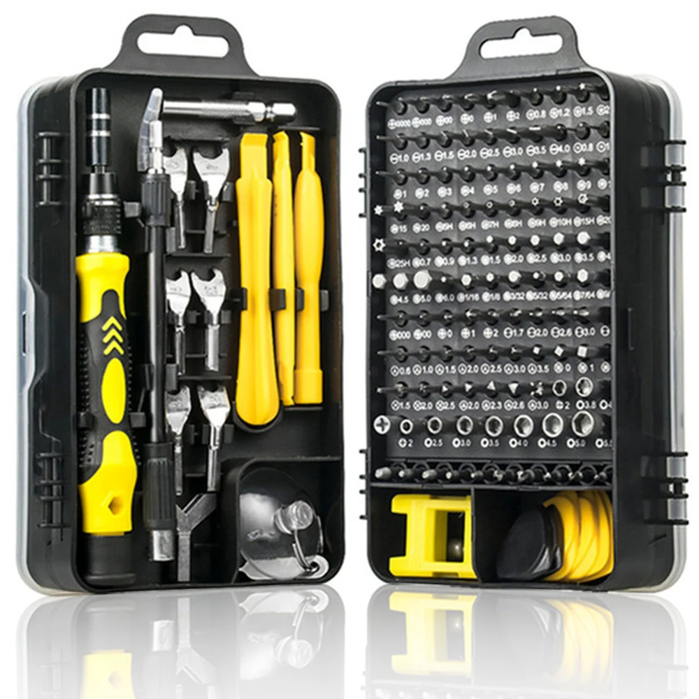 

New Low price 122 in 1 Screwdriver Set Precision Magnetic Screw Driver Bits Torx Hex Bit Handle Mobile Phone Repair Screwdrive